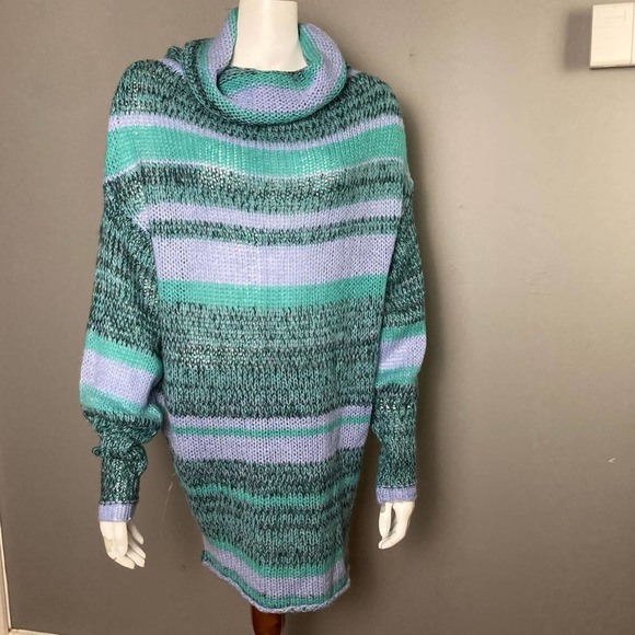 NWT Free People Cowl Neck Sweater Waterfall Combo Extra Small - Picture 2 of 10